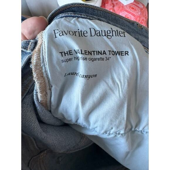 Favorite Daughter The Valentina Tower Jeans Womens Size 28 Light Wash - Picture 5 of 5